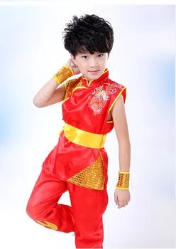 Deti Tae Kwon Robiť Deti Wushu Chlapec Kungfu Čínske Tradičné Oblečenie Čína Kungfu Vyhovovali Kung Fu Uniformy Pre Chlapcov Kostýmy