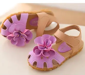 Deti topánky 2018 nové letné žena deti, dievčatá sandály kvet PVC mäkké roztomilý princezná baby dievčatá topánky, módne sandále 009