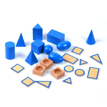 Detská Hračka Montessori Konštruktívne Trojuholníky - 4 Boxy 10 Vložky Tvary Triedenie Geometrických Tuhé látky s 3 Stojí Brinquedos Juguetes
