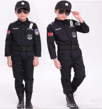 Detské Halloween 100-160 cm darček Disfrace Chlapci dieťa policajt, policajný Detský Kostým policajt Cosplay narodeniny strany jednotné