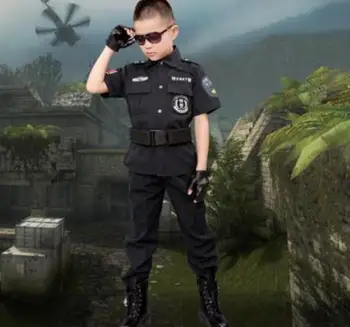 Detské Halloween Kostýmy Fantasia Disfraces Chlapci polícia Kostýmy Deti policajt Cosplay hra uniformy