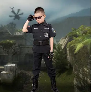 Detské Halloween Kostýmy Fantasia Disfraces Chlapci polícia Kostýmy Deti policajt Cosplay hra uniformy