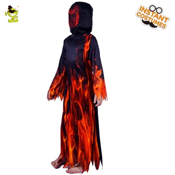Detský Oheň, Plameň Diabol Kostým Dieťa Halloween Party Diabol Úlohu Hrať Maškarný Chlapca Strašidelné Kostýmy, Karneval, Party