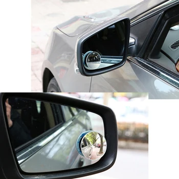 Dewtreetali 1 Pár 360 Stupeň Framless Blind Spot Zrkadlo Auto Styling Široký Uhol Kola HD Sklo Vypuklé Spätné Zrkadlá