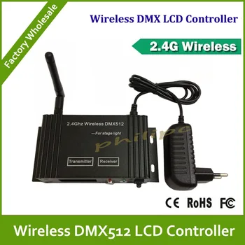 DHL Zadarmo Doprava 22pcs/veľa 2.4 G bezdrôtový dmx regulátor bezdrôtový LCD displej regulátora a wirelesss dmx black prijímač