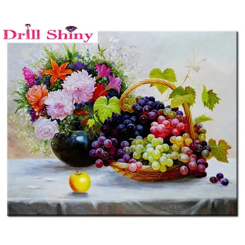 Diamond Výšivky ovocie a kvety Diy Diamond Obrazy Plné Mozaikový Obraz viniča, Model Cross Stitch Drahokamu Nový Príchod