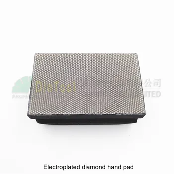DIATOOL 2ks Zrnitosti #100 Bodkované elektrolyticky pokrývajú Diamond Ručné Leštenie Pad 90X55MM Tvrdej Peny-cúval Strane Pad