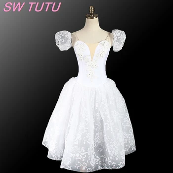 Dievča biele romantické tutu profesionálne balet kostýmy pre dievčatá, Dospelých Klasický balet balet tutu šaty costumeBT8901