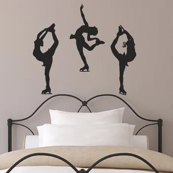 Dievčatá Miestnosti Dekorácie Korčuľovanie Tanec, Športové Stena Nálepky, PVC Vinyl Domova Nástenné Maľby KW-328