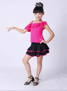 Dieťa Deti Balet Latinské Tanečné Šaty Pre Dievčatá Samba Šaty Tanečné Šaty Dievča Dancewear Dieťa Kostým Školy Baile Latino Dievčatá