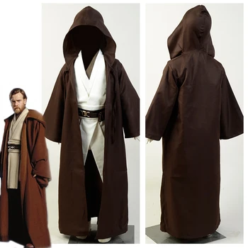 Dieťa Star Wars Jedi Kostým Obi Wan Kenobi Cosplay Kostým Tunika Plášť Halloween Kostýmy Pre Deti Deti Darček