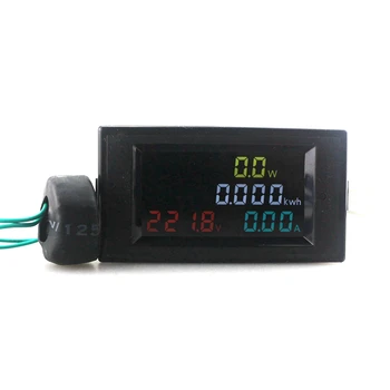 Digital AC Volt Watt Amp Energie Meter AC 80-300V/AC 200-450V 0.01-100A Voltmeter Ammeter HD Farebný Displej o 180 Plný Uhol