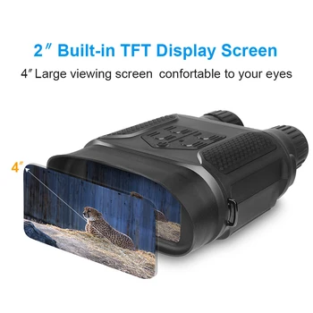 Digitálne Nočné Videnie Binokulárne pre Lov 7x31 s 2 palcový TFT LCD, HD Infračervený IR Videokamera 1300ft/400M Prezeranie Rozsah
