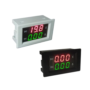 Digitálny DC0-100V/20A Voltmeter Ammeter Červená zelená LED Duálne Zobrazovanie a pre 12v 24v Auto Napätie Aktuálny Monitor Nie je Potrebné Externé Shunt