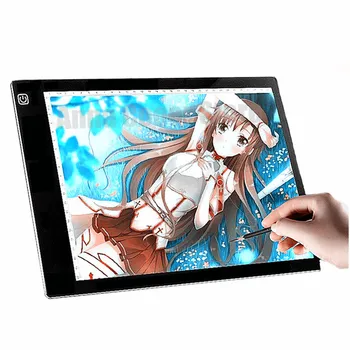 Digitálny Tablet 17.14x9.44 inch A4 LED Umelec Tenké Umenia Vzorkovníka rysovaciu Dosku Light Box Sledovanie Tabuľka Pad Diamond Maliarske Nástroje