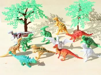 Dinosaurov PVC Vinyl Model Auta 12pcs/set v Parku na simuláciu voľne žijúcich zvierat hračky tyrannosaurus Dovolenku dary
