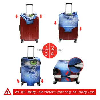 Dispalang módne hudobné vedomie, tlač 18 do 30 rokov-palcové kufor ochranné protiprachový kryt úsek batožiny pokrytie cestovných vozíka puzdro