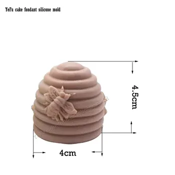 DIY 3D Troch-dimenzionální Honeycomb Fondant Tortu Formovať Čokoládu Pečenie Koláčov Zdobenie Nástroje Sviečka Plesne mydlo formy F0865