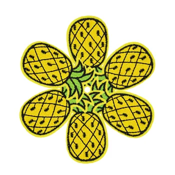 Diy ananás škvrny na oblečení železa vyšívané patch nášivka žehlička na škvrny šitie príslušenstvo odznak nálepky na oblečenie