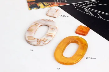 DIY handmade šperky, doplnky, Južná Kórea C acetát oválne krúžok náušnice náušnice prívesok náušnice námestie prívesok materiál