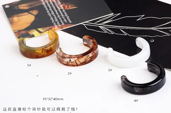 DIY handmade šperky, doplnky, Južná Kórea C acetát oválne krúžok náušnice náušnice prívesok náušnice námestie prívesok materiál