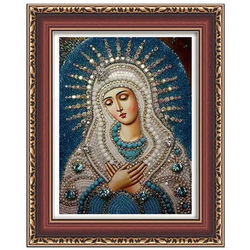 DIY Lesklé diamond maľovanie cross stitch obrázok Rusko ikonu 5d kolo diamond výšivky kryštály kamienkami Náboženských Ľudí
