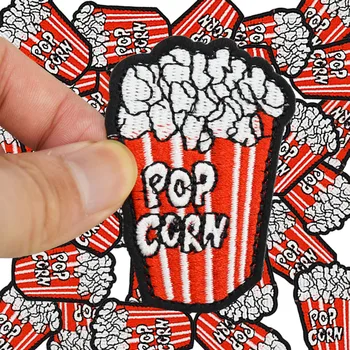 Diy Popcorn škvrny na oblečení železa vyšívané patch nášivka žehlička na škvrny šitie príslušenstvo odznak nálepky na oblečenie taška