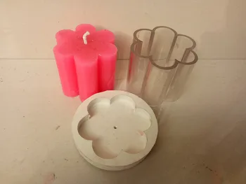 DIY slivkové kvety 6.3*6,9 cm sviečka, takže sviečka model,Vysokým teplotám sviečka plesne pre diy