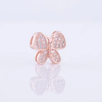 DIY Šperky Zistenia Dodávky Micro Pave Zirkón Roztomilý Motýľ Kúzlo Korálky Pre Ženy, Náušnice, Náramky, Náhrdelník DIY Tvorby