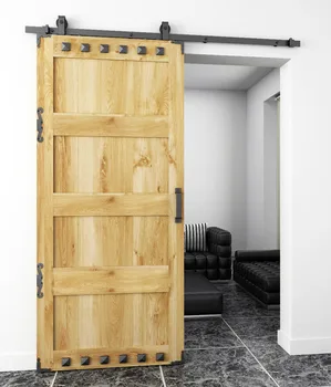 DIYHD posuvné stodola dvere dekoratívny záves hardvéru stodola dvere, podlahy False hippocampus závesov