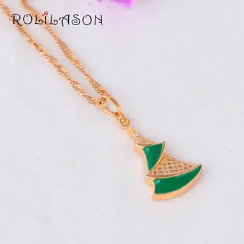 Dizajn obrázok veľkoobchod zlatý tón crystal AAA CZ zirkónmi náhrdelníky & prívesky módne šperky LN594