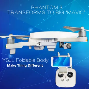 DJI Phantom 3 Štandardné Transformuje Na Skladacia Drone Ako Veľké kolesá Mavic DJI Phantom 3S Skladacie Drone Telo púzdro Ochranný Kryt