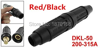 DKL-50 200-315A 50mm2 Červená/Čierna Zvárací Kábel Rýchla Montáž Spájkovanie Muž Žena Konektor