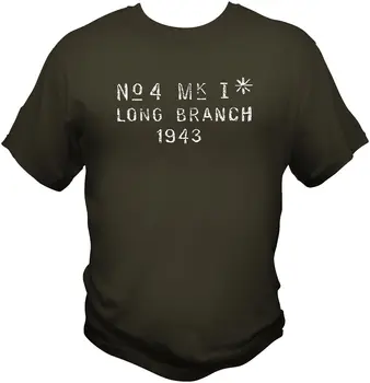 Dlho Pobočky Enfield No4 MkI Prijímač Pečiatka T shirt prvej svetovej vojny Britská 303