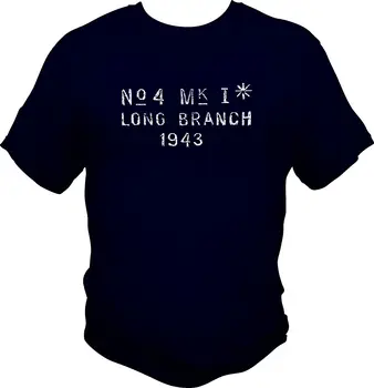 Dlho Pobočky Enfield No4 MkI Prijímač Pečiatka T shirt prvej svetovej vojny Britská 303