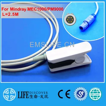 Dlhý kábel 512F prst klip spo2 senzor pre mindray MEC1000,PM9000