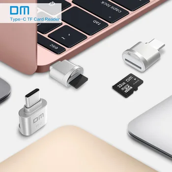 DM Mini Typ C usb3.1 Micro SD TF čítačka Pamäťových kariet pre Macbook alebo smartphone typu c rozhranie