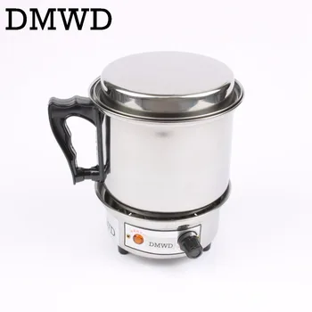 DMWD 2 Vrstvy Multifunkčné elektrické skillet Hot pot malý hrniec, Parník, elektrické kúrenie pohár rezance MINI hrniec, varná doska EÚ