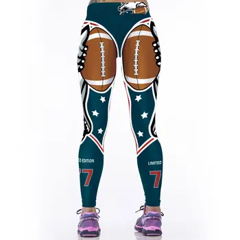 Dobrodružstvo Čas Fitness Žien Športových Uniformy Legíny Americkej NFL Športové Kulturistike Nohavice 3D Tlač Cvičenie Nohavice