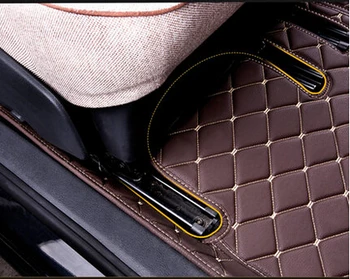 Dobrý koberce! Vlastné špeciálne podlahové rohože pre Nissan Patrol Y62 7seats 2018-2011 nepremokavé koberce na Stráženie 2016,doprava Zdarma
