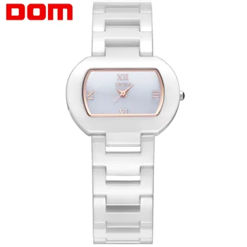 DOM ženy Hodinky ženy top slávnej Značky Luxusné Bežné Quartz Hodinky žena Dámske hodinky Ženy náramkové hodinky T-576-7M