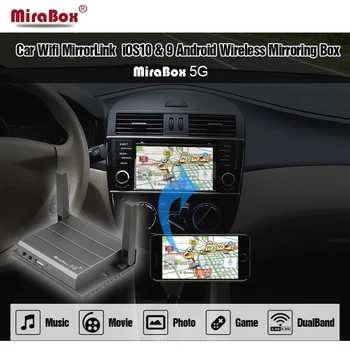 Domov Mirabox 5G Podporu Youtube 720P Pre iOS10 A Android Mirrorlink Políčko Auto Mirabox S HDMI A CVBS