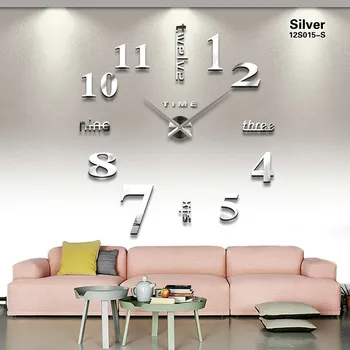 Domáce dekorácie Quartz veľké nástenné hodiny moderný dizajn, 3D DIY veľké dekoratívne nástenné hodiny pozerať na stene jedinečný darček Väčšinu Cenu