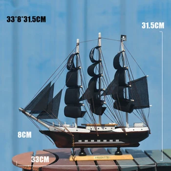 Domáce Dekorácie, Stredomorské Štýlu Caribbean Pirate Black Pearl Loď Model Darček K Narodeninám Štýle Stredomoria Stôl Ornament A01