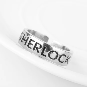 Dongsheng Hot Filmu Sherlock Holmes Šperky Obrázok Sherlock&Watson Krúžky Otvorenie Adjustabale Krúžok pre Unisex Najlepšími Priateľmi Dary