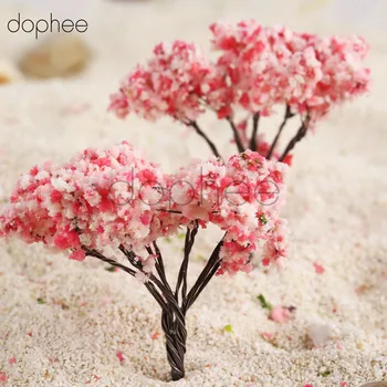 Dophee 20pcs Cherry Blossom Model stromy 2.56 palcový (6,5 cm) model krajiny Miniatúr, Stromy, Budovy model
