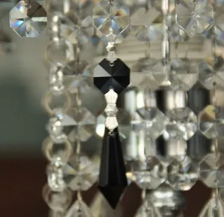Doprava zadarmo 100ks 80mm Black krištáľové sklo Cencúľ Prism drop prívesok pre krištáľový luster časti,svadobné party dekorácie