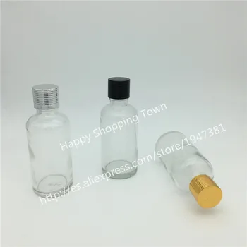 Doprava zadarmo 10PCS 30ml skrutku na jasné esenciálny olej, fľaša, číre sklo fľaše s reduktorom kvapkadla a tamper zrejmé, veko