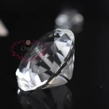 Doprava zadarmo, 12 ks/veľa bling 40 mm krištáľové sklo diamond tvar svadobný stôl hosť meno držiteľa karty svadobné party dekorácie