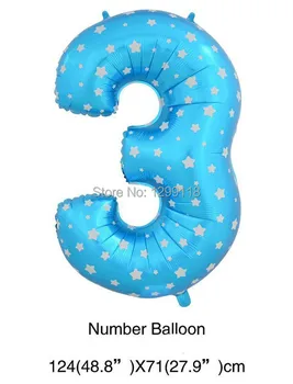 Doprava Zadarmo 40 Palcov Ružová/Modrá Bodka Číslica 3 Fóliové Balóniky Narodeninovej Party Digitálne Balón Svadobné, Vianočné Party Dekorácie